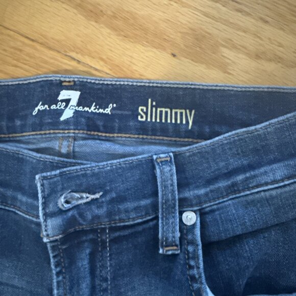 7 For All Mankind Slimmy Straight Jeans - 33 - Picture 3 of 9